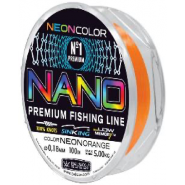 Леска BALSAX Nano Neon Orange 100м