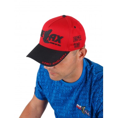 Фирменная кепка Relax (красно-черная)