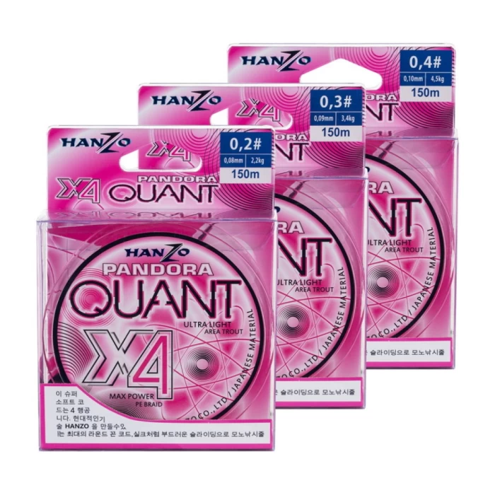 Pandora Quant x4 0.3 (150м) 0,09мм Pink